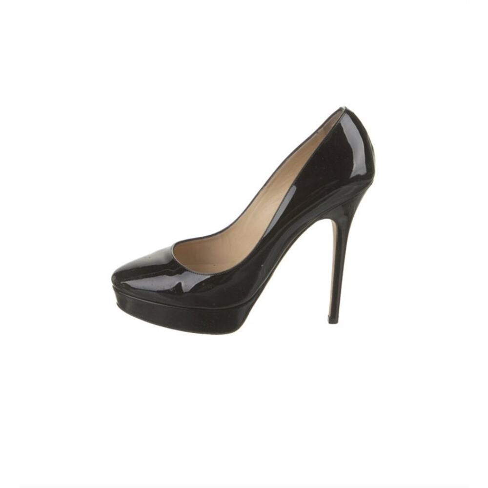 Jimmy Choo Black Alex Patent Leather Pumps Size 8 IT 38